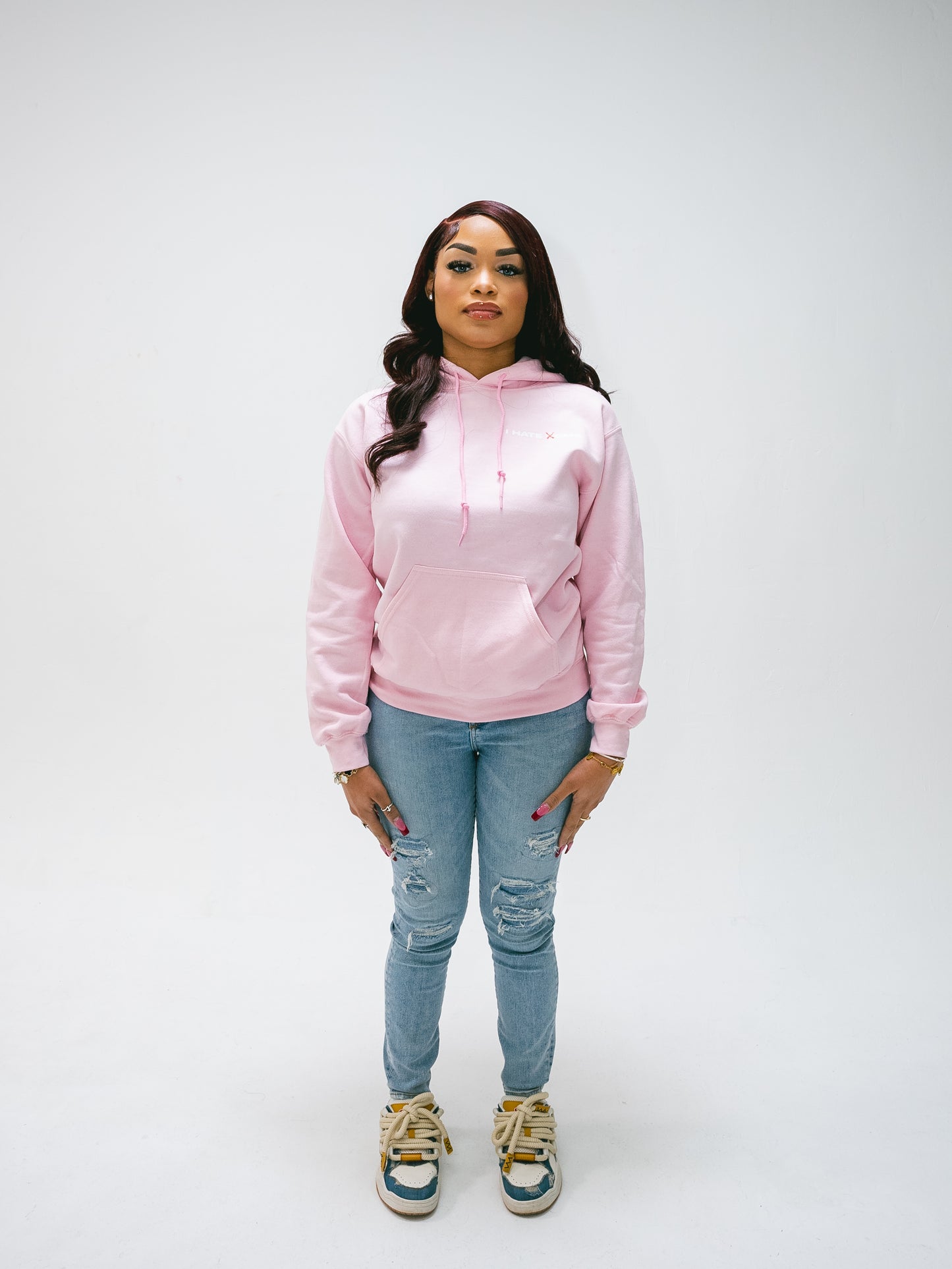 "I Hate Home" Pink Hoodie